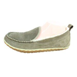 LL Bean Mountain Slippers Moccasin Suede Dark Cement Size 10 M
